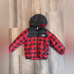 The North Face Red and Black Checkered Jacket/Coat 2T Toddler